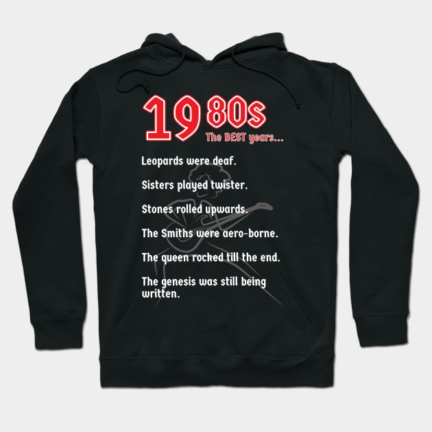 1980s Rock Music Hoodie by dkdesigns27